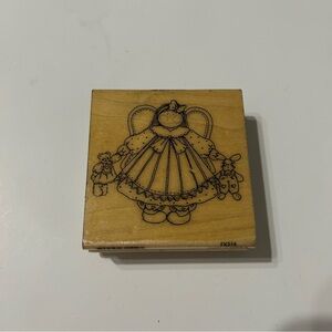 Angel & Animals 1995 Finders Keepers Rubber Stamp